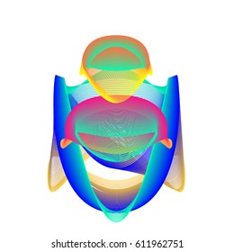 Colorful vibrant Wave Background. Dynamic flux Effect. Abstract Vector Illustration. Design Template. Modern and Techno Style Pattern.