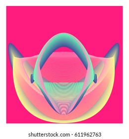 Colorful vibrant Wave Background. Dynamic flux Effect. Abstract Vector Illustration. Design Template. Modern and Techno Style Pattern.