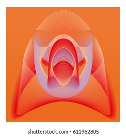 Colorful vibrant Wave Background. Dynamic flux Effect. Abstract Vector Illustration. Design Template. Modern and Techno Style Pattern.