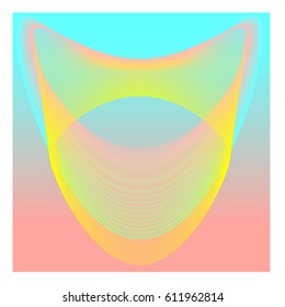 Colorful vibrant Wave Background. Dynamic flux Effect. Abstract Vector Illustration. Design Template. Modern and Techno Style Pattern.