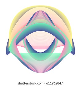 Colorful vibrant Wave Background. Dynamic flux Effect. Abstract Vector Illustration. Design Template. Modern and Techno Style Pattern.