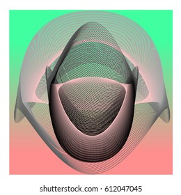 Colorful vibrant Wave Background. Dynamic flux Effect. Abstract Vector Illustration. Design Template. Modern and Techno Style Pattern.