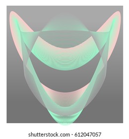 Colorful vibrant Wave Background. Dynamic flux Effect. Abstract Vector Illustration. Design Template. Modern and Techno Style Pattern.