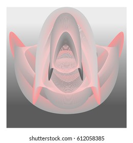 Colorful vibrant Wave Background. Dynamic flux Effect. Abstract Vector Illustration. Design Template. Modern and Techno Style Pattern.