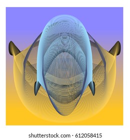 Colorful vibrant Wave Background. Dynamic flux Effect. Abstract Vector Illustration. Design Template. Modern and Techno Style Pattern.