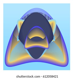 Colorful vibrant Wave Background. Dynamic flux Effect. Abstract Vector Illustration. Design Template. Modern and Techno Style Pattern.