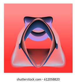 Colorful vibrant Wave Background. Dynamic flux Effect. Abstract Vector Illustration. Design Template. Modern and Techno Style Pattern.