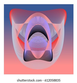 Colorful vibrant Wave Background. Dynamic flux Effect. Abstract Vector Illustration. Design Template. Modern and Techno Style Pattern.