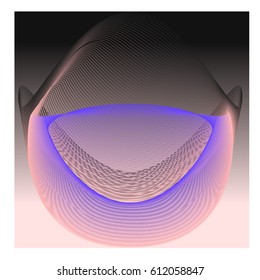 Colorful vibrant Wave Background. Dynamic flux Effect. Abstract Vector Illustration. Design Template. Modern and Techno Style Pattern.
