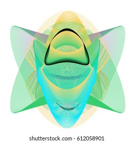 Colorful vibrant Wave Background. Dynamic flux Effect. Abstract Vector Illustration. Design Template. Modern and Techno Style Pattern.