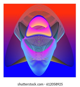 Colorful vibrant Wave Background. Dynamic flux Effect. Abstract Vector Illustration. Design Template. Modern and Techno Style Pattern.