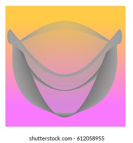 Colorful vibrant Wave Background. Dynamic flux Effect. Abstract Vector Illustration. Design Template. Modern and Techno Style Pattern.