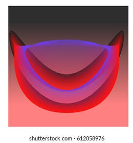 Colorful vibrant Wave Background. Dynamic flux Effect. Abstract Vector Illustration. Design Template. Modern and Techno Style Pattern.