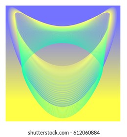 Colorful vibrant Wave Background. Dynamic flux Effect. Abstract Vector Illustration. Design Template. Modern and Techno Style Pattern.