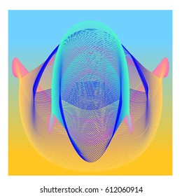 Colorful vibrant Wave Background. Dynamic flux Effect. Abstract Vector Illustration. Design Template. Modern and Techno Style Pattern.