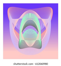 Colorful vibrant Wave Background. Dynamic flux Effect. Abstract Vector Illustration. Design Template. Modern and Techno Style Pattern.