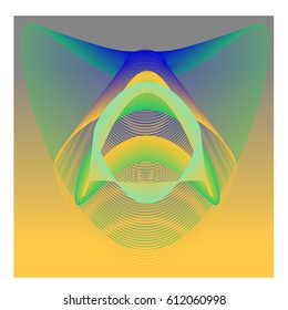 Colorful vibrant Wave Background. Dynamic flux Effect. Abstract Vector Illustration. Design Template. Modern and Techno Style Pattern.