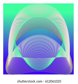 Colorful vibrant Wave Background. Dynamic flux Effect. Abstract Vector Illustration. Design Template. Modern and Techno Style Pattern.