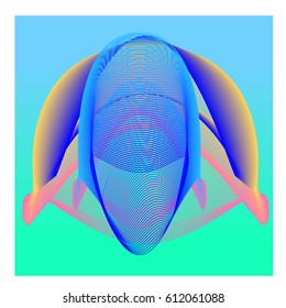 Colorful vibrant Wave Background. Dynamic flux Effect. Abstract Vector Illustration. Design Template. Modern and Techno Style Pattern.