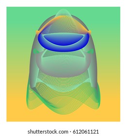 Colorful vibrant Wave Background. Dynamic flux Effect. Abstract Vector Illustration. Design Template. Modern and Techno Style Pattern.