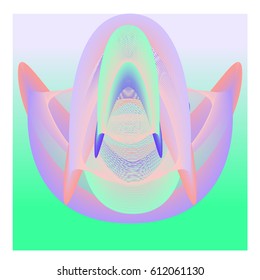 Colorful vibrant Wave Background. Dynamic flux Effect. Abstract Vector Illustration. Design Template. Modern and Techno Style Pattern.