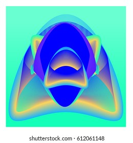 Colorful vibrant Wave Background. Dynamic flux Effect. Abstract Vector Illustration. Design Template. Modern and Techno Style Pattern.