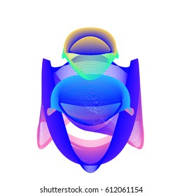 Colorful vibrant Wave Background. Dynamic flux Effect. Abstract Vector Illustration. Design Template. Modern and Techno Style Pattern.