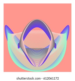 Colorful vibrant Wave Background. Dynamic flux Effect. Abstract Vector Illustration. Design Template. Modern and Techno Style Pattern.