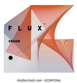 Colorful vibrant Wave Background. Dynamic flux Effect. Abstract Vector Illustration. Design Template. Modern and Techno Style Pattern.