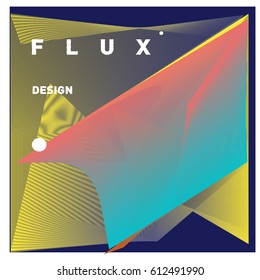 Colorful vibrant Wave Background. Dynamic flux Effect. Abstract Vector Illustration. Design Template. Modern and Techno Style Pattern.