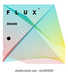 Colorful vibrant Wave Background. Dynamic flux Effect. Abstract Vector Illustration. Design Template. Modern and Techno Style Pattern.