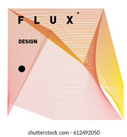 Colorful vibrant Wave Background. Dynamic flux Effect. Abstract Vector Illustration. Design Template. Modern and Techno Style Pattern.