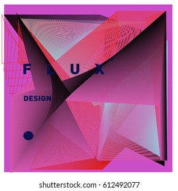 Colorful vibrant Wave Background. Dynamic flux Effect. Abstract Vector Illustration. Design Template. Modern and Techno Style Pattern.