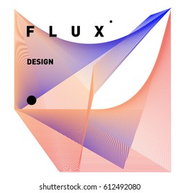 Colorful vibrant Wave Background. Dynamic flux Effect. Abstract Vector Illustration. Design Template. Modern and Techno Style Pattern.