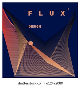 Colorful vibrant Wave Background. Dynamic flux Effect. Abstract Vector Illustration. Design Template. Modern and Techno Style Pattern.