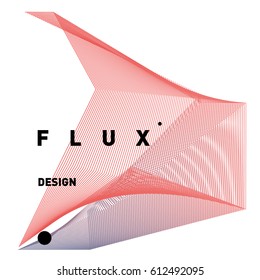 Colorful vibrant Wave Background. Dynamic flux Effect. Abstract Vector Illustration. Design Template. Modern and Techno Style Pattern.