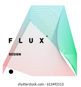 Colorful vibrant Wave Background. Dynamic flux Effect. Abstract Vector Illustration. Design Template. Modern and Techno Style Pattern.