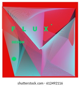 Colorful vibrant Wave Background. Dynamic flux Effect. Abstract Vector Illustration. Design Template. Modern and Techno Style Pattern.