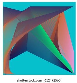 Colorful vibrant Wave Background. Dynamic flux Effect. Abstract Vector Illustration. Design Template. Modern and Techno Style Pattern.