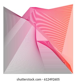 Colorful vibrant Wave Background. Dynamic flux Effect. Abstract Vector Illustration. Design Template. Modern and Techno Style Pattern.