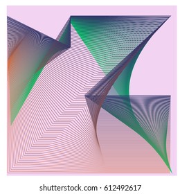 Colorful vibrant Wave Background. Dynamic flux Effect. Abstract Vector Illustration. Design Template. Modern and Techno Style Pattern.