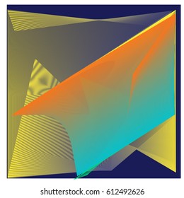 Colorful vibrant Wave Background. Dynamic flux Effect. Abstract Vector Illustration. Design Template. Modern and Techno Style Pattern.