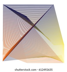 Colorful vibrant Wave Background. Dynamic flux Effect. Abstract Vector Illustration. Design Template. Modern and Techno Style Pattern.