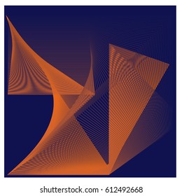 Colorful vibrant Wave Background. Dynamic flux Effect. Abstract Vector Illustration. Design Template. Modern and Techno Style Pattern.