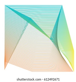 Colorful vibrant Wave Background. Dynamic flux Effect. Abstract Vector Illustration. Design Template. Modern and Techno Style Pattern.