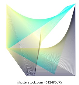 Colorful vibrant Wave Background. Dynamic flux Effect. Abstract Vector Illustration. Design Template. Modern and Techno Style Pattern.