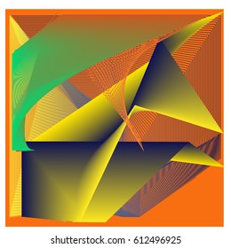 Colorful vibrant Wave Background. Dynamic flux Effect. Abstract Vector Illustration. Design Template. Modern and Techno Style Pattern.