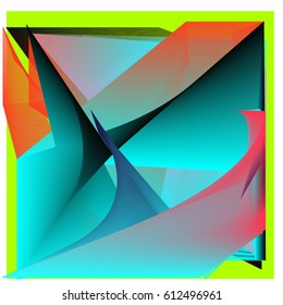 Colorful vibrant Wave Background. Dynamic flux Effect. Abstract Vector Illustration. Design Template. Modern and Techno Style Pattern.