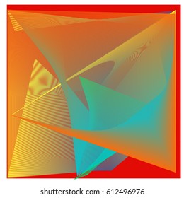 Colorful vibrant Wave Background. Dynamic flux Effect. Abstract Vector Illustration. Design Template. Modern and Techno Style Pattern.