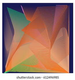 Colorful vibrant Wave Background. Dynamic flux Effect. Abstract Vector Illustration. Design Template. Modern and Techno Style Pattern.